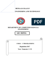 CS8261 C Programming Lab Record Manual