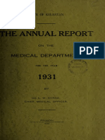 Annual Report On The Medical Department 1931