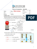 Science Mark Scheme