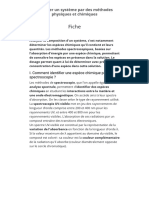 Analyser Un Système Par Des Méthodes Physiques Et Chimiques - Assistance Scolaire Personnalisée Et Gratuite - ASP