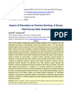 Impact of Education On Farmers Earning A House Hold Survey Data Analysis