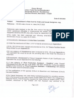 DD - Letter Dated 01.09.2023 - Amendment in Rate Card For Artist and Casual Assignees - Reg.