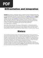 Diffrentiation and Integration: Histor y