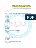 Psychiatry and Anaesthesia Test Questions PDF of 15TH October 2022