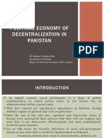 Political Economy of Decentralization in Pakistan