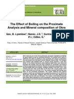 The Effect of Boiling On The Proximate Analysis and Mineral Composition of Okra