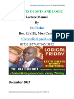 Elements of Sets and Logic Lecture Manal by Chebet Eli