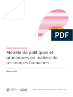 Modele de Politiques Et Procedures en Matiere de Ressources Humaines