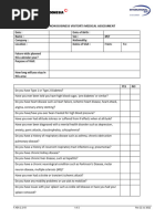 Form Non Business Visitors Medical Assessment (New)