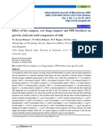 Effect of Bio Compost, Cow Dung Compost and NPK Fertilizers On Growth, Yield and Yield Components of Chili