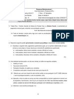 C F (PL) Ano Letivo 2016/17 2 Prova Escrita Duração: 1h 1º Ano - 2º Semestre Data: 01/06/2017 Data Limite de Divulgação de Notas:12/06/2017