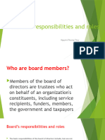 Board's Responsibilities and Roles