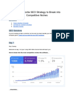 SEO Strategy To Break Into Competitive Niches