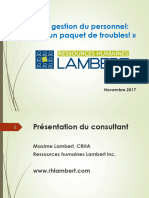 La Gestion Du Personnel: C'est Un Paquet de Troubles! : Novembre 2017