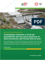 Contenidos Minimos A Nivel de Expediente Tecnico para Postular Al Financiamiento Del Fondo Sierra Azul Abril 2024