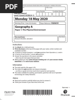 2020 GeogA - Paper 1 - The Physical Environment