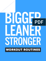 Bigger Leaner Stronger All Workout Routines