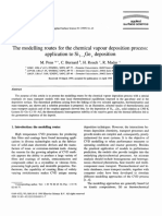 The Modelling Routes For The Chemical Vapour Deposition Process Application To