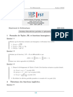 1 Formules de Taylor, DL Et Fonctions Homog' Enes .: UH2-Casa Fst-Mohammedis Analyse 3-M135