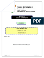 Civil Technology Exemplar GR 11 2017 Memo Eng