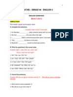 Exercises For Grammar - 3ersemestre - Emsad 09