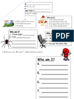 Tom's TEFL - Who Am I Personification Riddles Worksheet