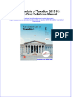 Full Download Fundamentals of Taxation 2015 8th Edition Cruz Solutions Manual All Chapter 2024 PDF