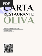 Carta Restaurante Oliva