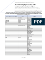 List Authors Other Owners Disclosure Report 30th September2023