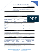 Assessment Form For Canadian Immigration General