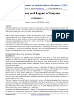 The History and Legend of Banjara: International Journal For Multidisciplinary Research