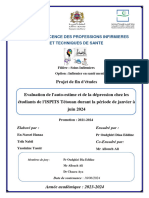 Projet de Fin D'études: Cycle de Licence Des Professions Infirmieres Et Techniques de Sante