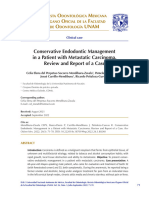 Conservative Endodontic Management in A Patient With Metastatic Carcinoma. Review and Report of A Case