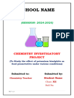 To Studay The Effect of Sodium Bisulphate As A Food Preservative (U)