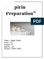 Chemistry Project Aspirin Synthesis