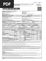 Policy Schedule Certificate Motor