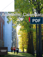 Graduate Calendar