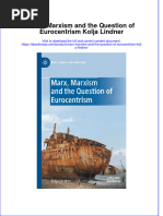 Marx, Marxism and The Question of Eurocentrism Kolja Lindner Full Chapter Instant Download