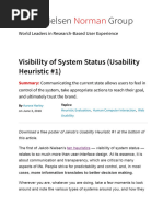 Visibility of System Status