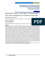 Ethnobotanical Studies On Useful Plants of Sirumalai Hills of Eastern Ghats, Dindigul District of Tamilnadu, Southern India