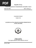 IQS 5144 (2022) Maximum Level For Mycotoxins Permitted in Food and Feed