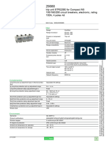 Product Data Sheet: Trip Unit STR22SE For Compact NS 100/160/250 Circuit Breakers, Electronic, Rating 100A, 4 Poles 4d