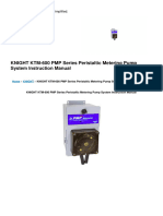 KTM 600 PMP Series Peristaltic Metering Pump System Manual