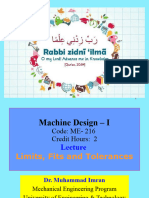 Lecture # 3 Limits Fits and Tolerances