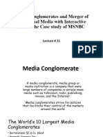 Lecture 31 - Media Conglomerates and Merger of Traditional Media With Interactive Media - The Case Study of MSNBC