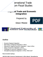 Regional Trade and Economic Integration in Africa