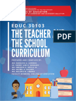 EDUC 30103 The Teacher and The School Curriculum