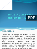 Presentación. Roles en El Trabajo en Equipo