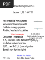 Lecture 11-13 Statistical Thermodynamics