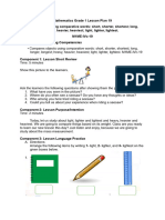 Mathematics Grade 1 Lesson Plan 19